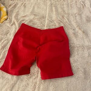 pink/red rooku biker shorts- small
